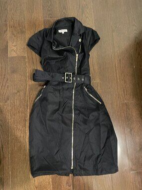 Morgan Belted Zip-Up Dress